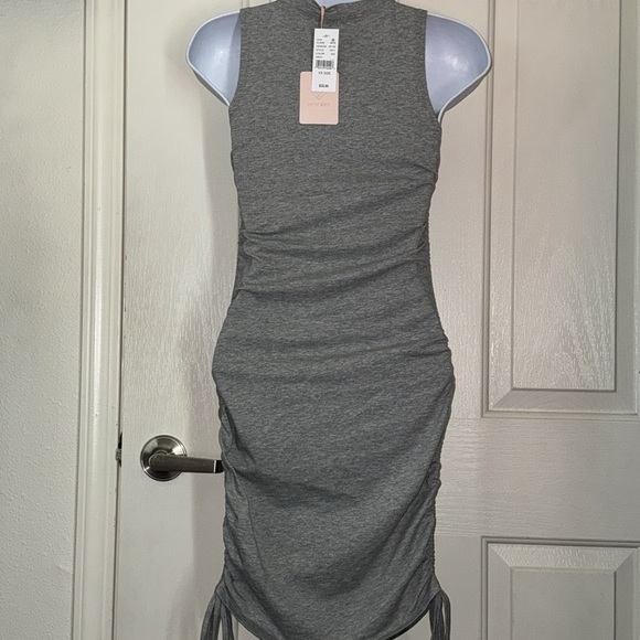 Grey lottie moss double cinched mini dress - Picture 2 of 5